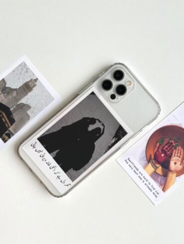 CAPTION POLAROIDS For Mobile Back Pouches (CUSTOMIZABLE)