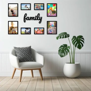 Set of 8 Photo Tiles &  Sign